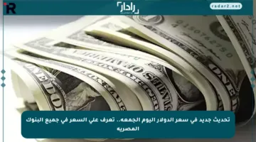 تحديث جديد في سعر الدولار اليوم الجمعة.. تعرف على السعر في جميع البنوك المصرية